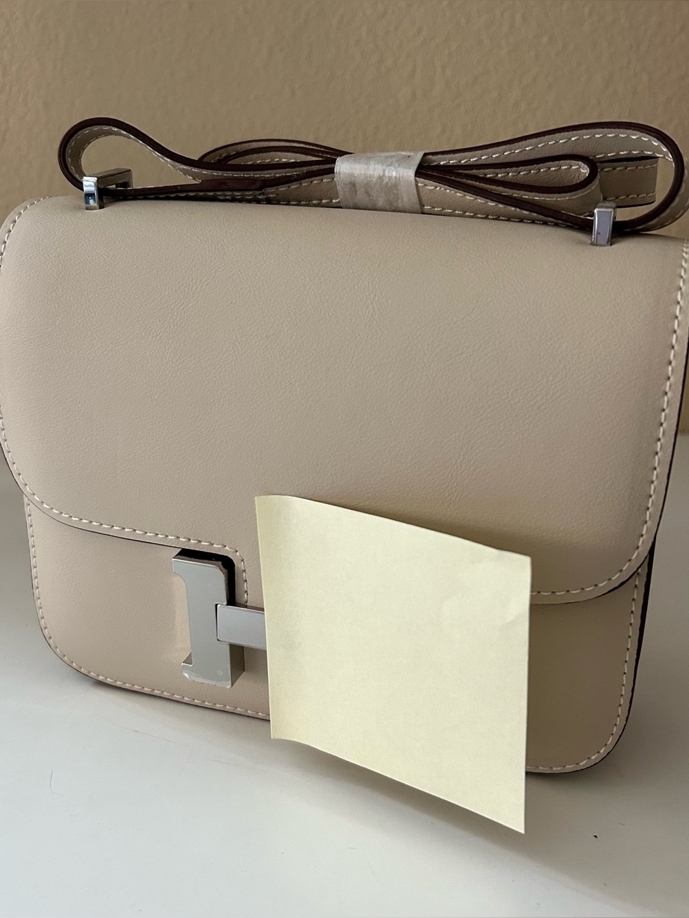 23cm Beige Classic Crossbody Bag
